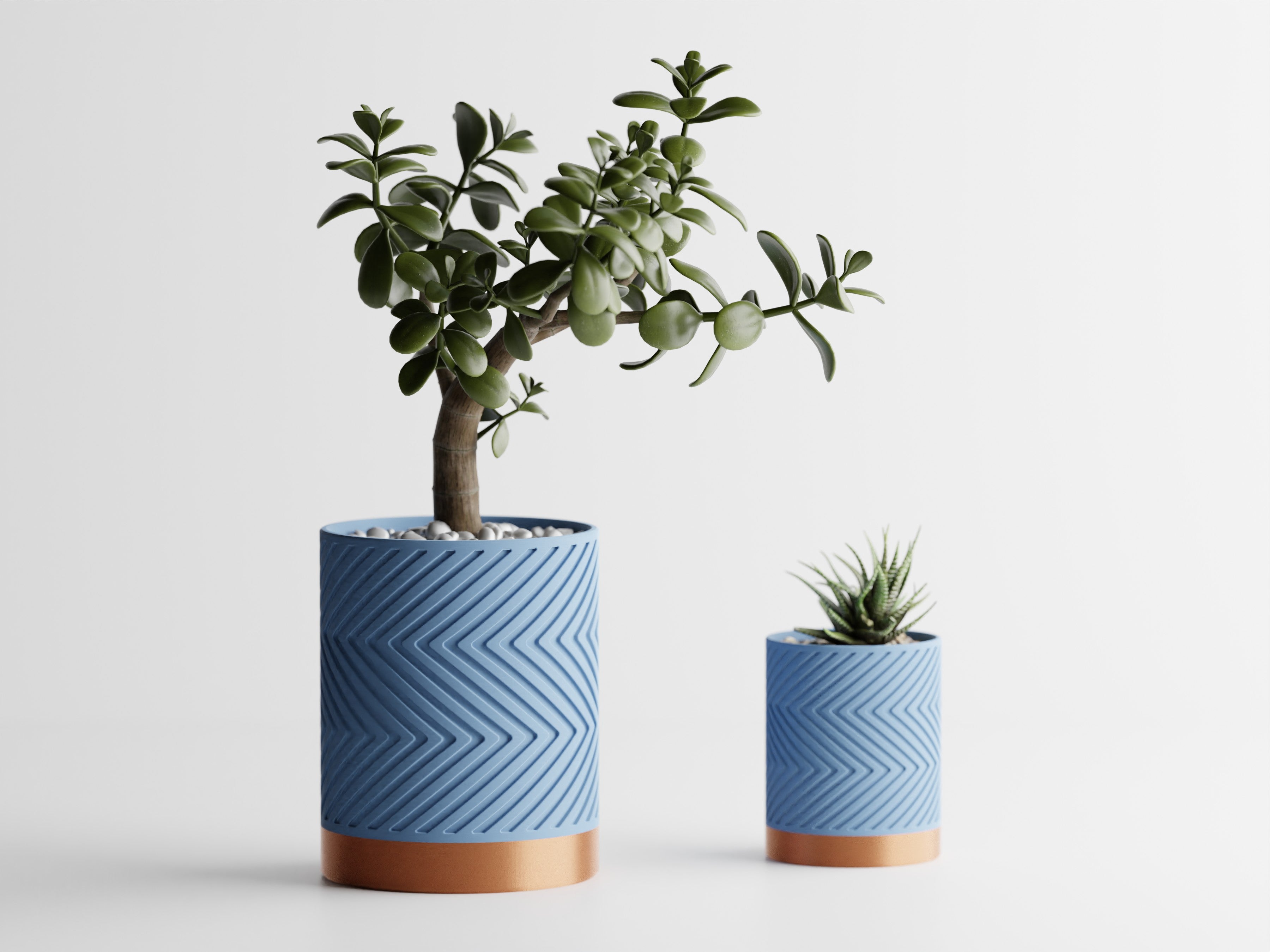ZigZag Two-Tone 3D Printed Pot – Peak Orchids