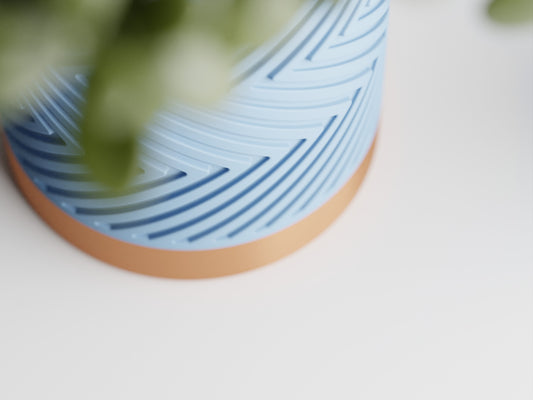 ZigZag Two-Tone 3D Printed Pot