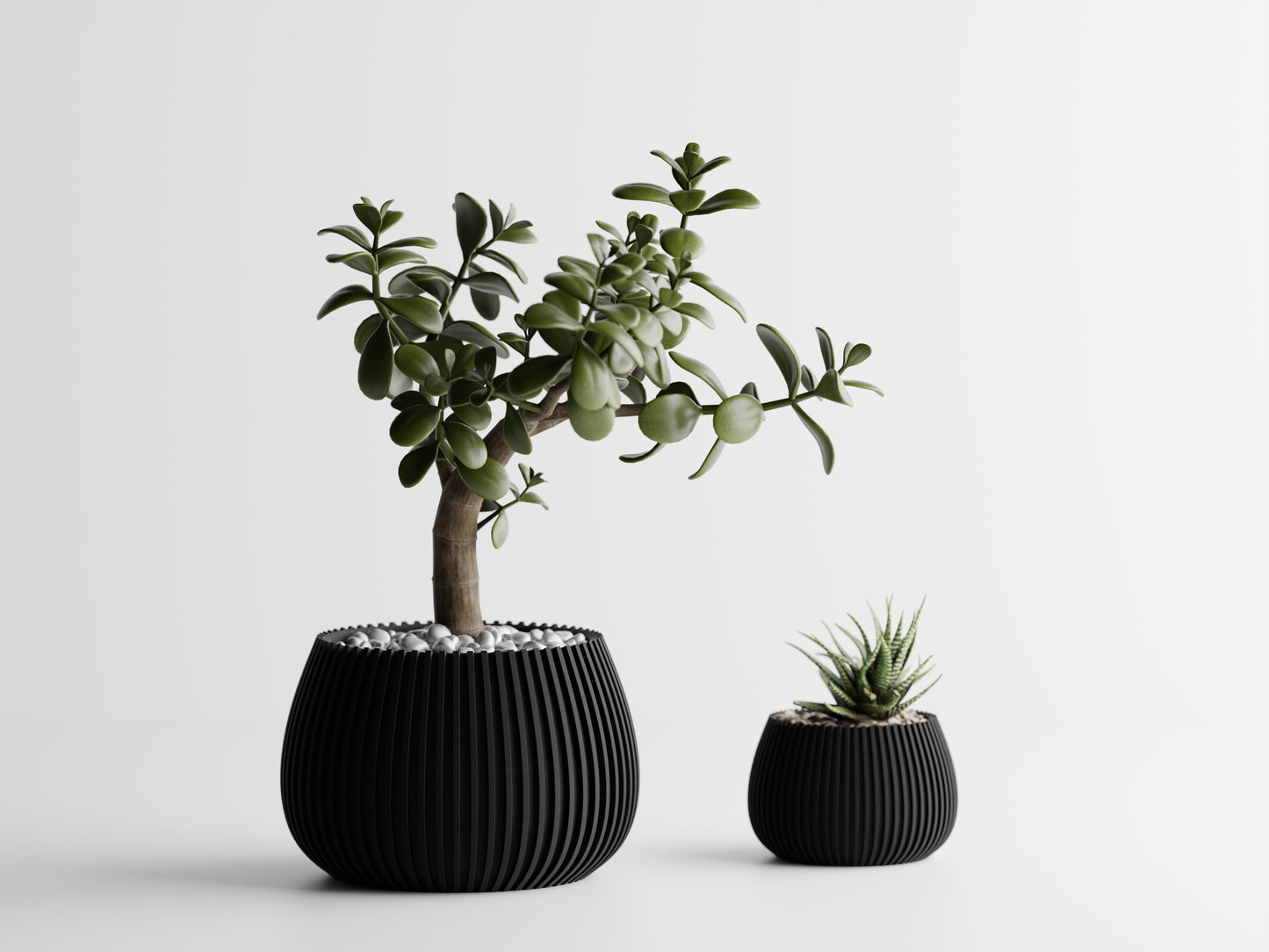Modern Ribbed Series 4 3D Printed Pot
