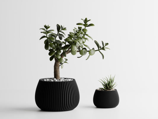 Modern Ribbed Series 4 3D Printed Pot