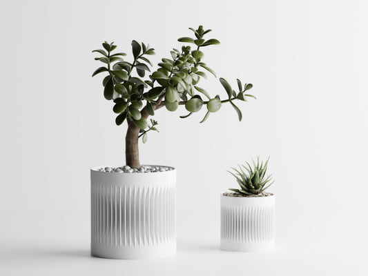 Modern Ribbed Series 2 3D Printed Pot