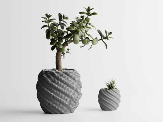 Ribs Divided 1 3D Printed Pot
