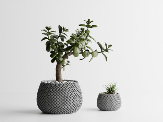 Modern Ribbed Series 6 3D Printed Pot