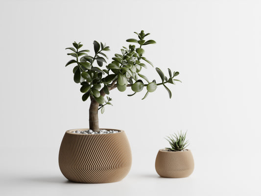 Modern Ribbed Series 7 3D Printed Pot