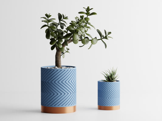 ZigZag Two-Tone 3D Printed Pot