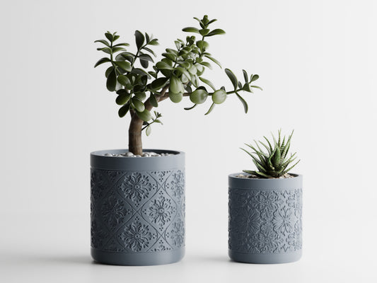 Floral Pattern 3D Printed Pot