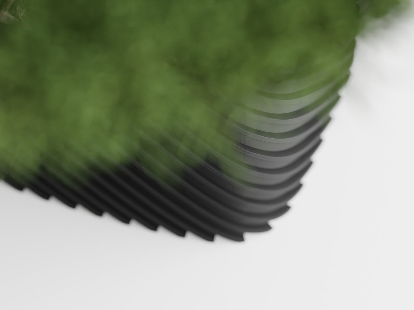 Fine Rib Rounded Rectangle Low-Profile 3D Printed Pot