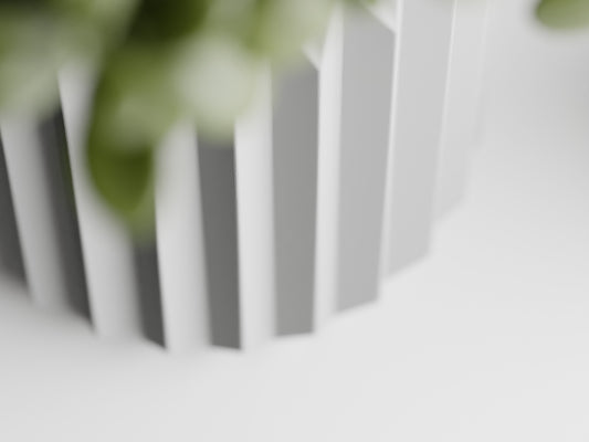 Big Ribbed Triangle 3D Printed Pot