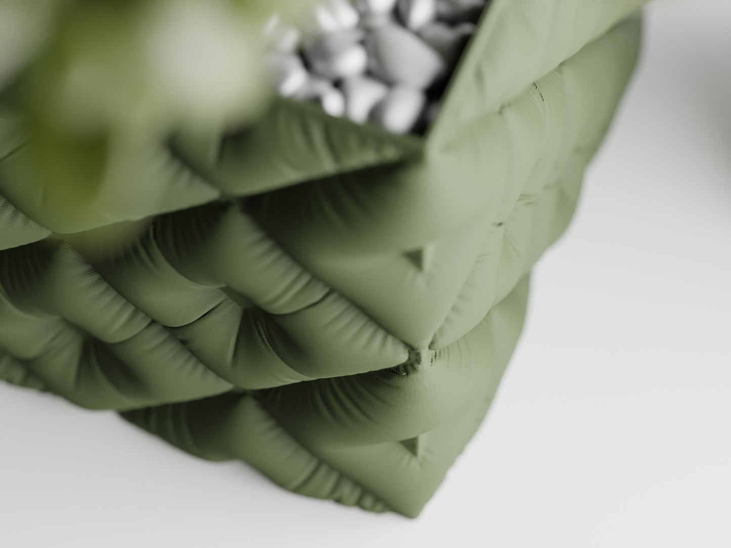 Inflated Soft Cloth Series 7 3D Printed Pot