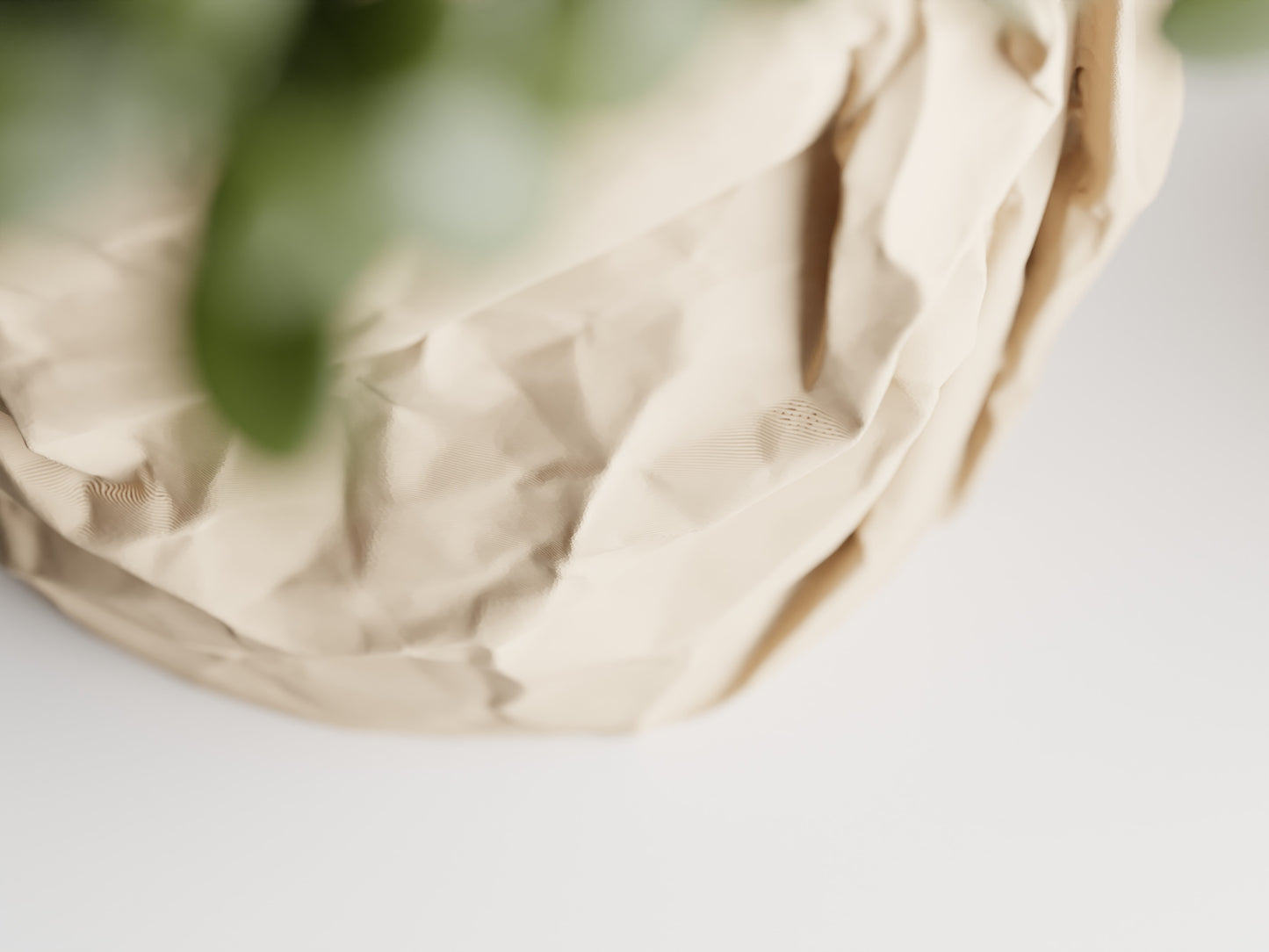 Crumpled Paper Pot Round 3D Printed Pot