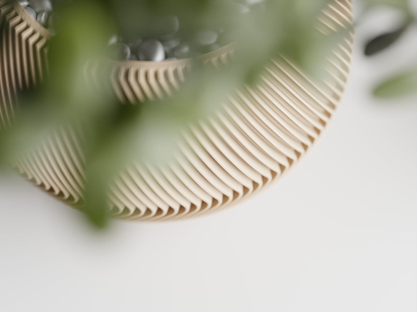 Modern Ribbed Series 7 3D Printed Pot
