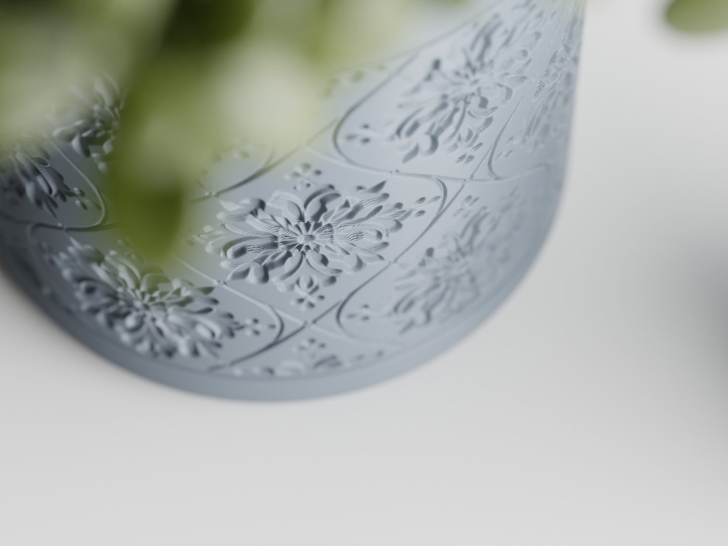 Floral Pattern 3D Printed Pot
