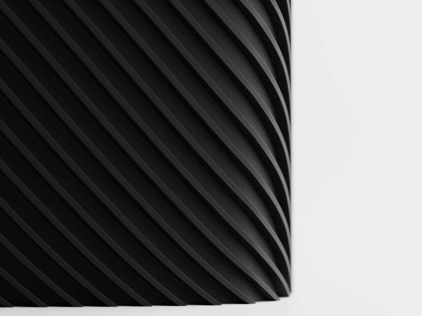 Fine Rib Rounded Rectangle Low-Profile 3D Printed Pot