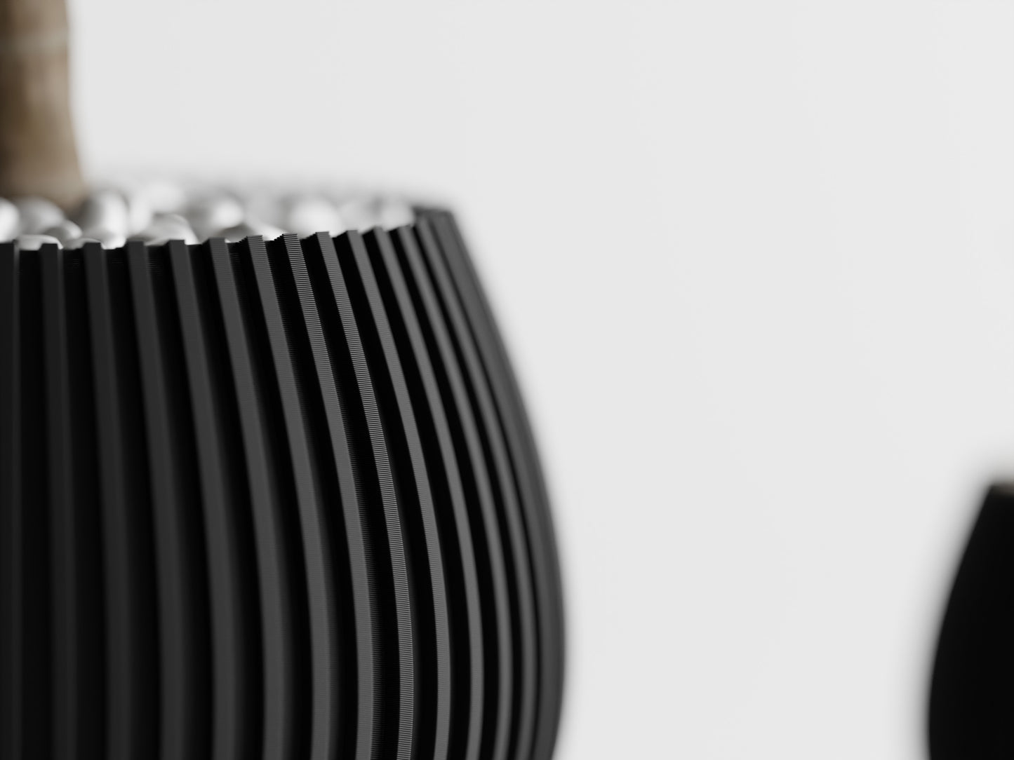 Modern Ribbed Series 4 3D Printed Pot
