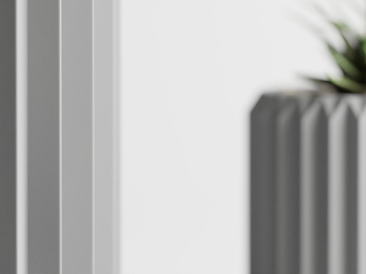 Big Ribbed Triangle 3D Printed Pot