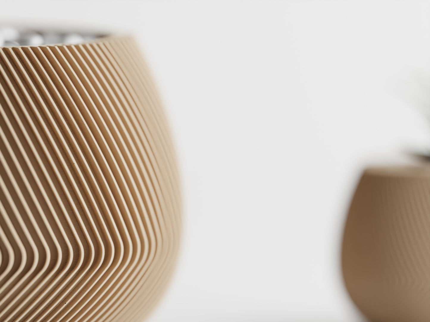 Modern Ribbed Series 7 3D Printed Pot