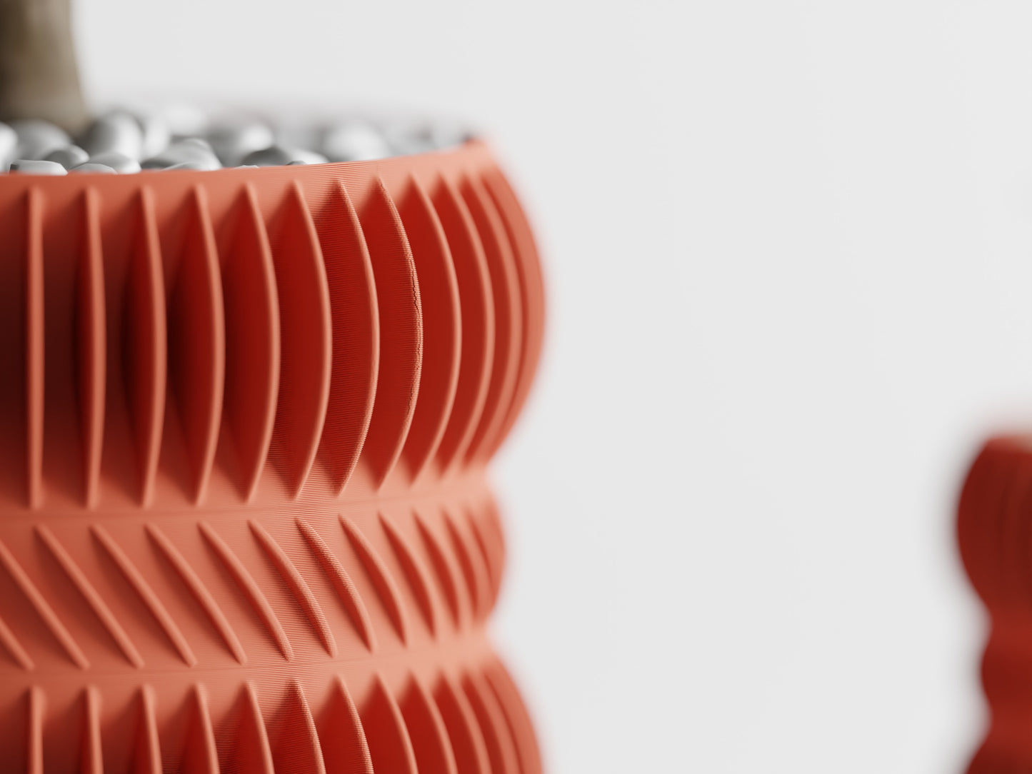 Modern Ribbed Series 3 3D Printed Pot