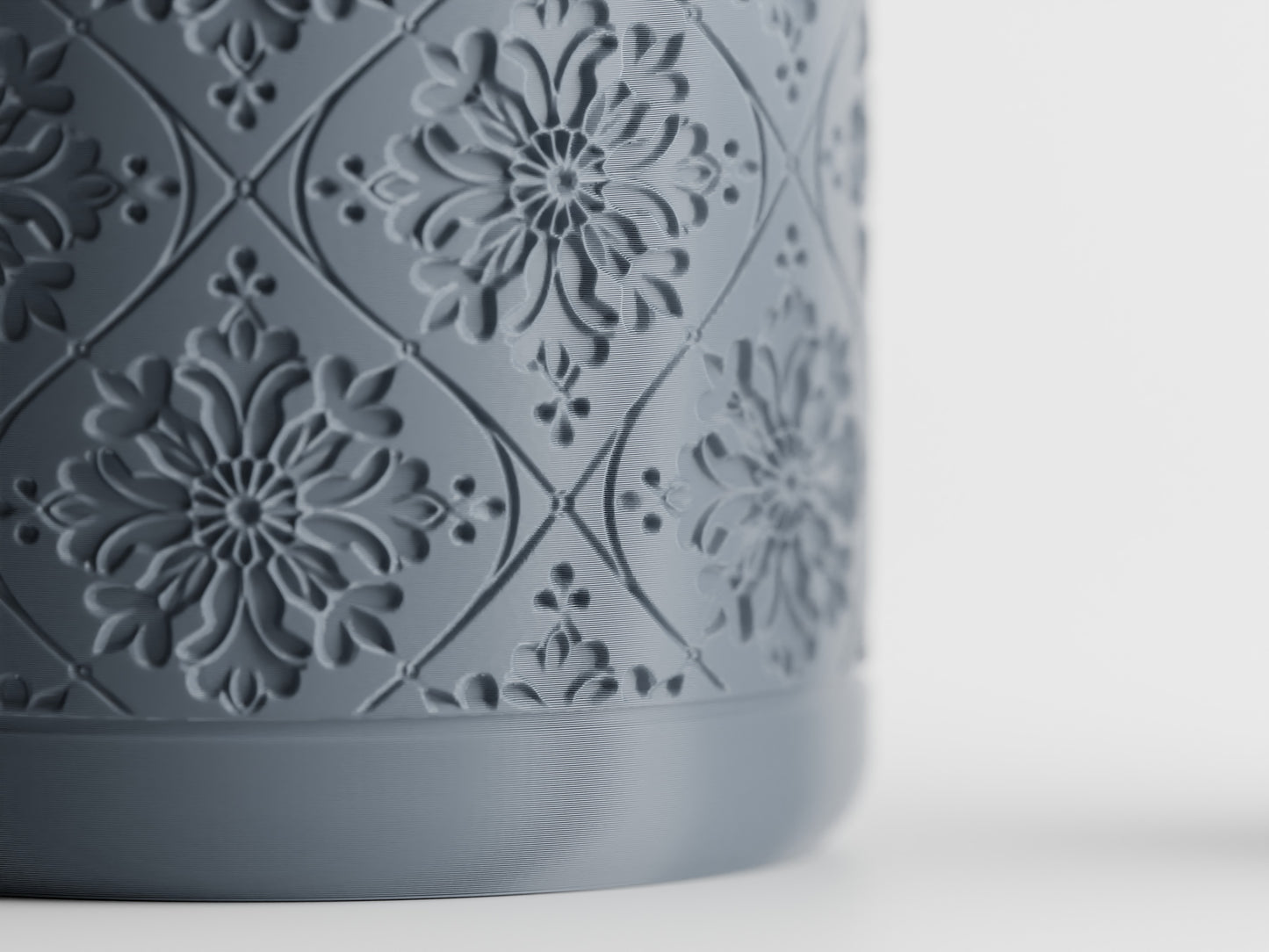 Floral Pattern 3D Printed Pot