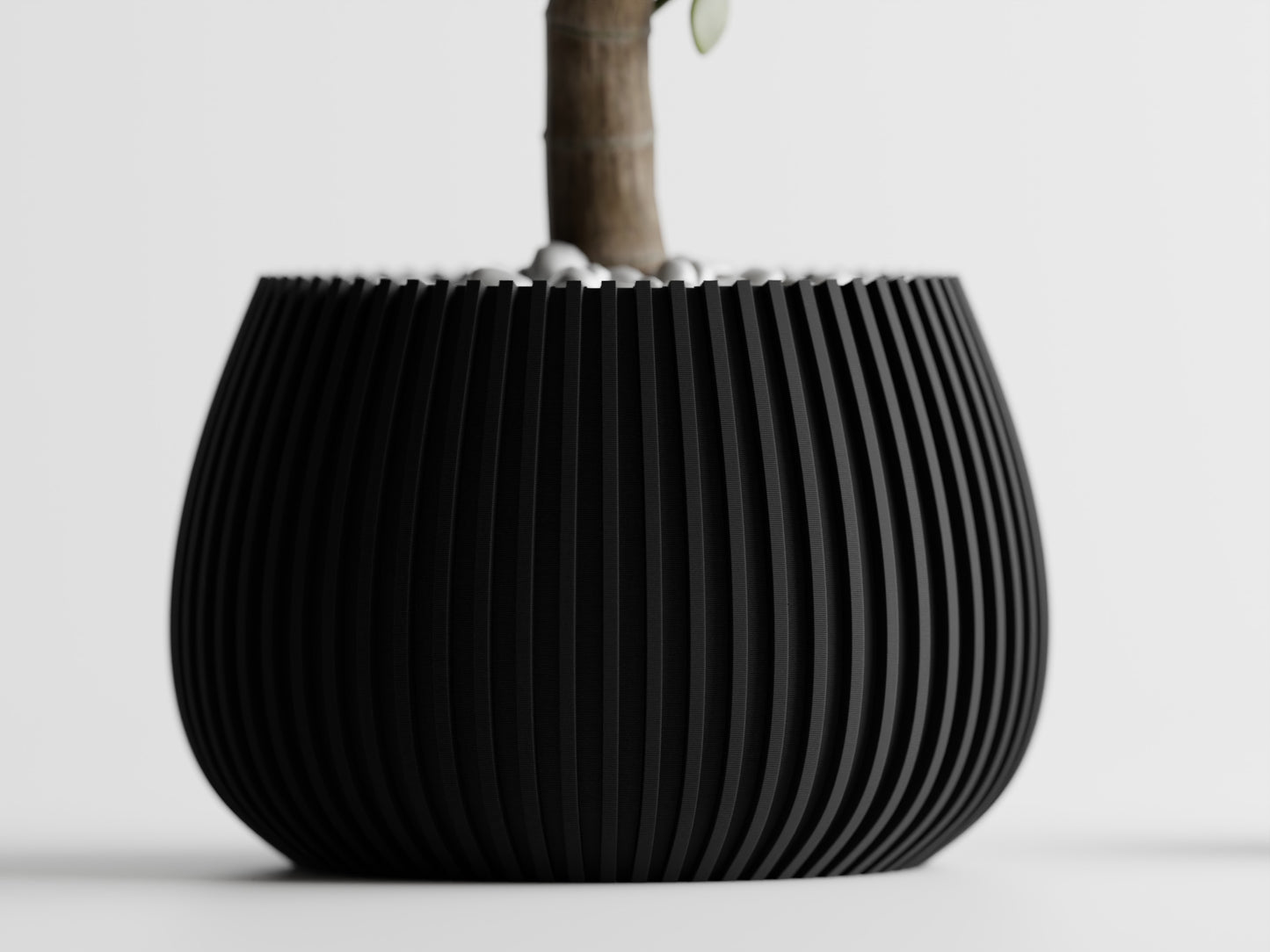 Modern Ribbed Series 4 3D Printed Pot