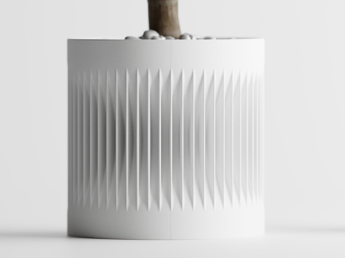 Modern Ribbed Series 2 3D Printed Pot
