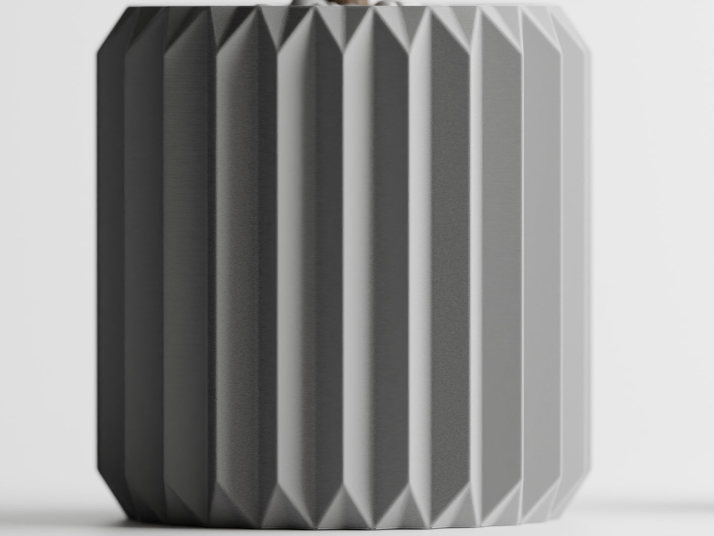 Big Ribbed Triangle 3D Printed Pot