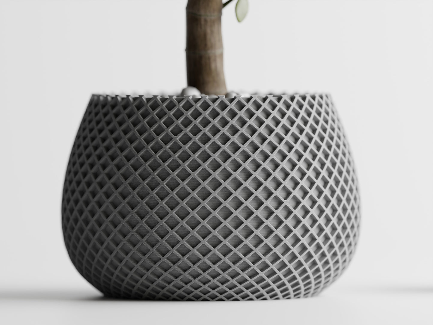Modern Ribbed Series 6 3D Printed Pot