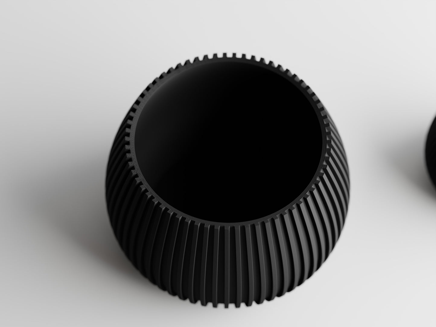 Modern Ribbed Series 4 3D Printed Pot