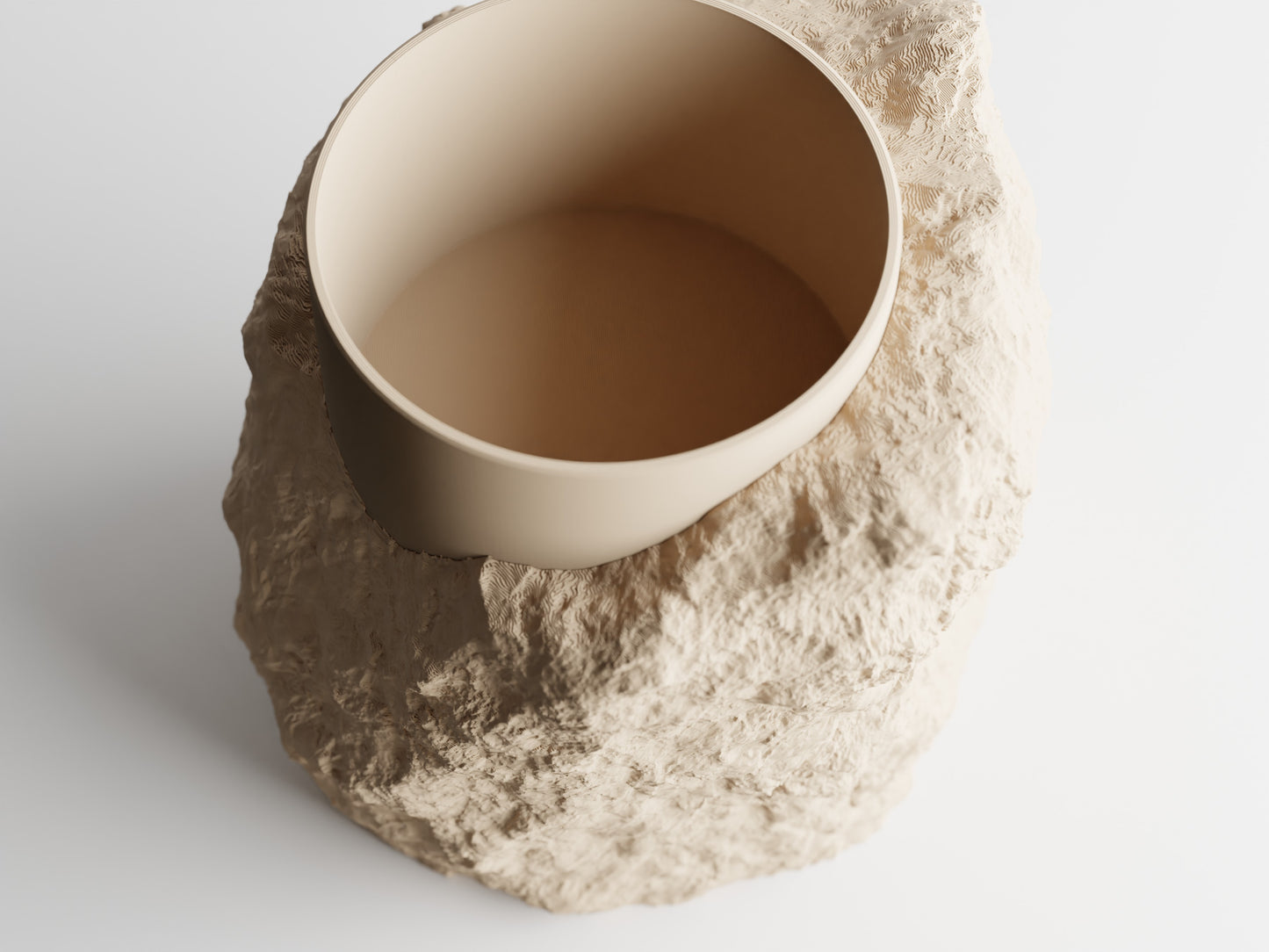 Stratum Two-Tone 3D Printed Pot