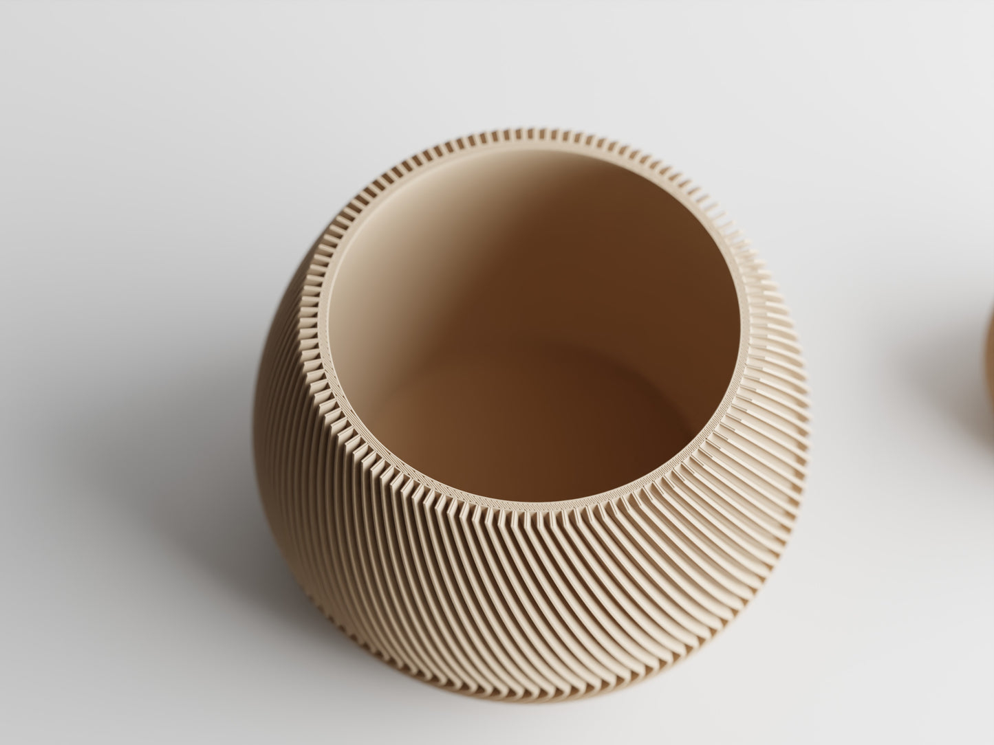Modern Ribbed Series 7 3D Printed Pot