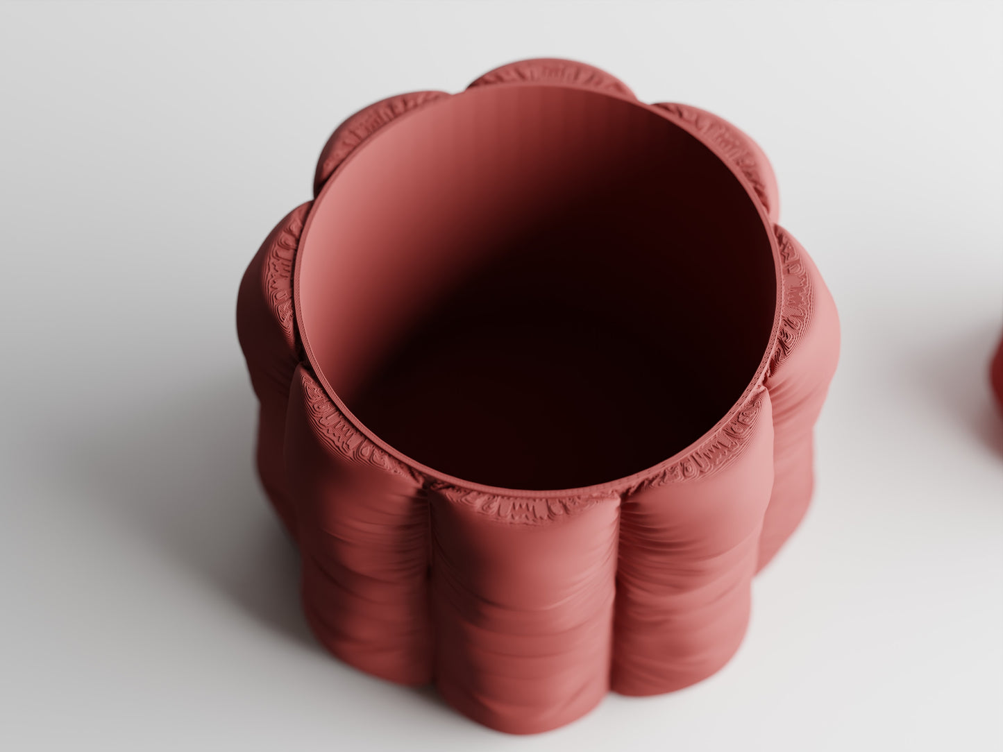Inflated Soft Cloth Series 4 3D Printed Pot