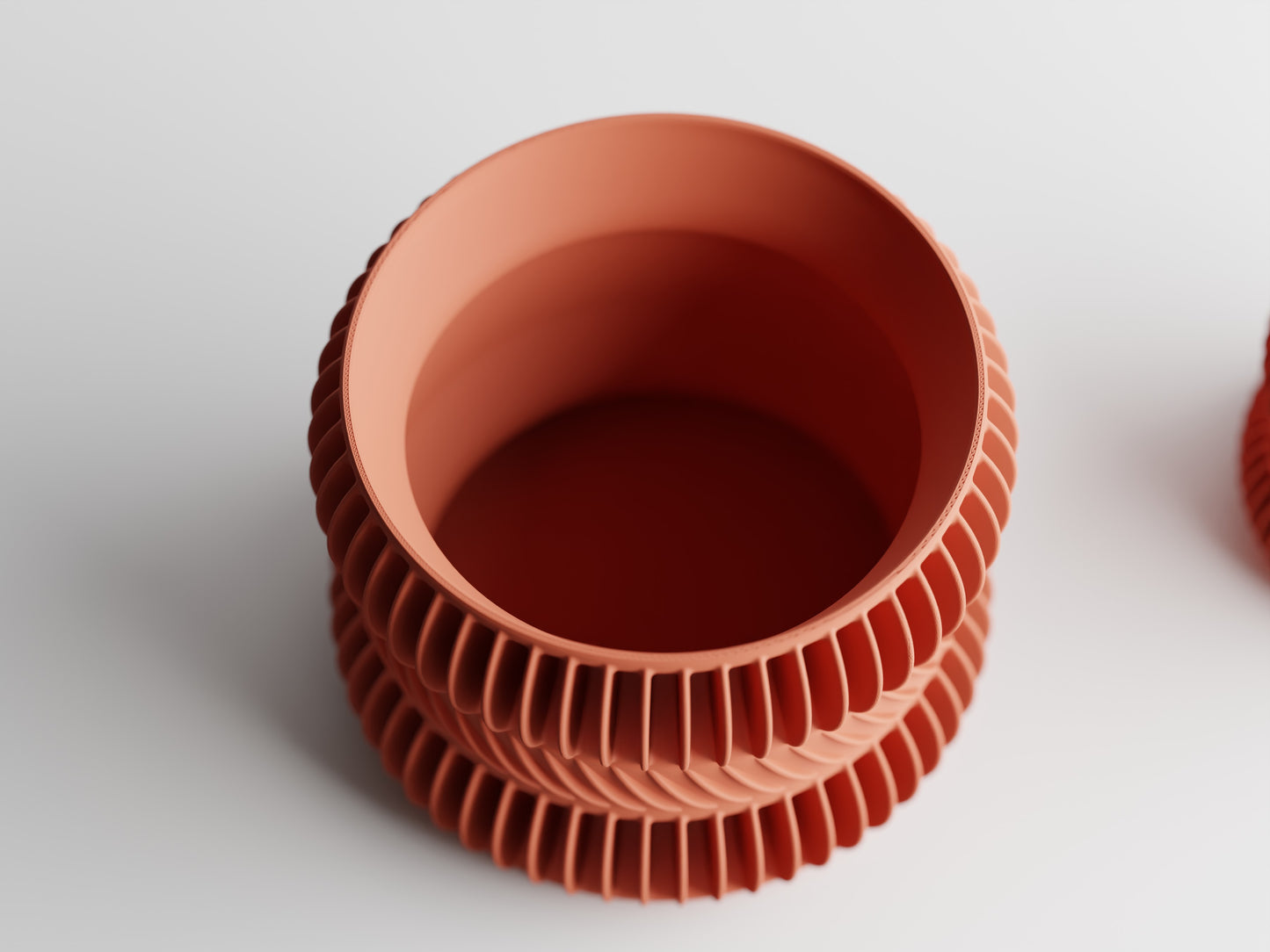 Modern Ribbed Series 3 3D Printed Pot