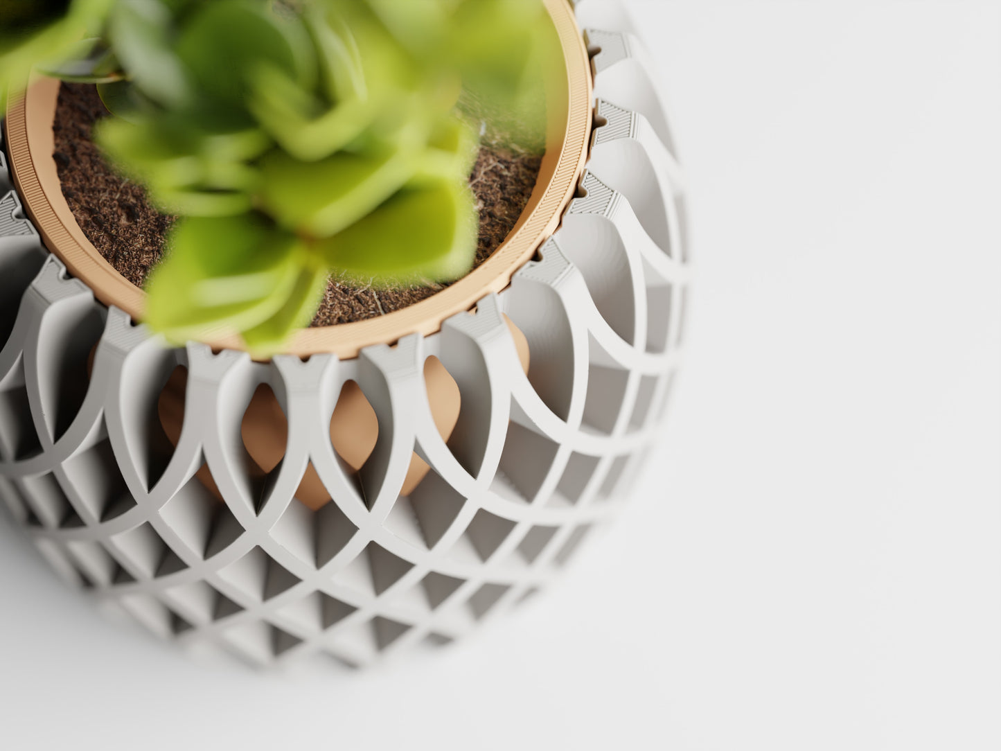 Interweave Two-Tone 3D Printed Pot