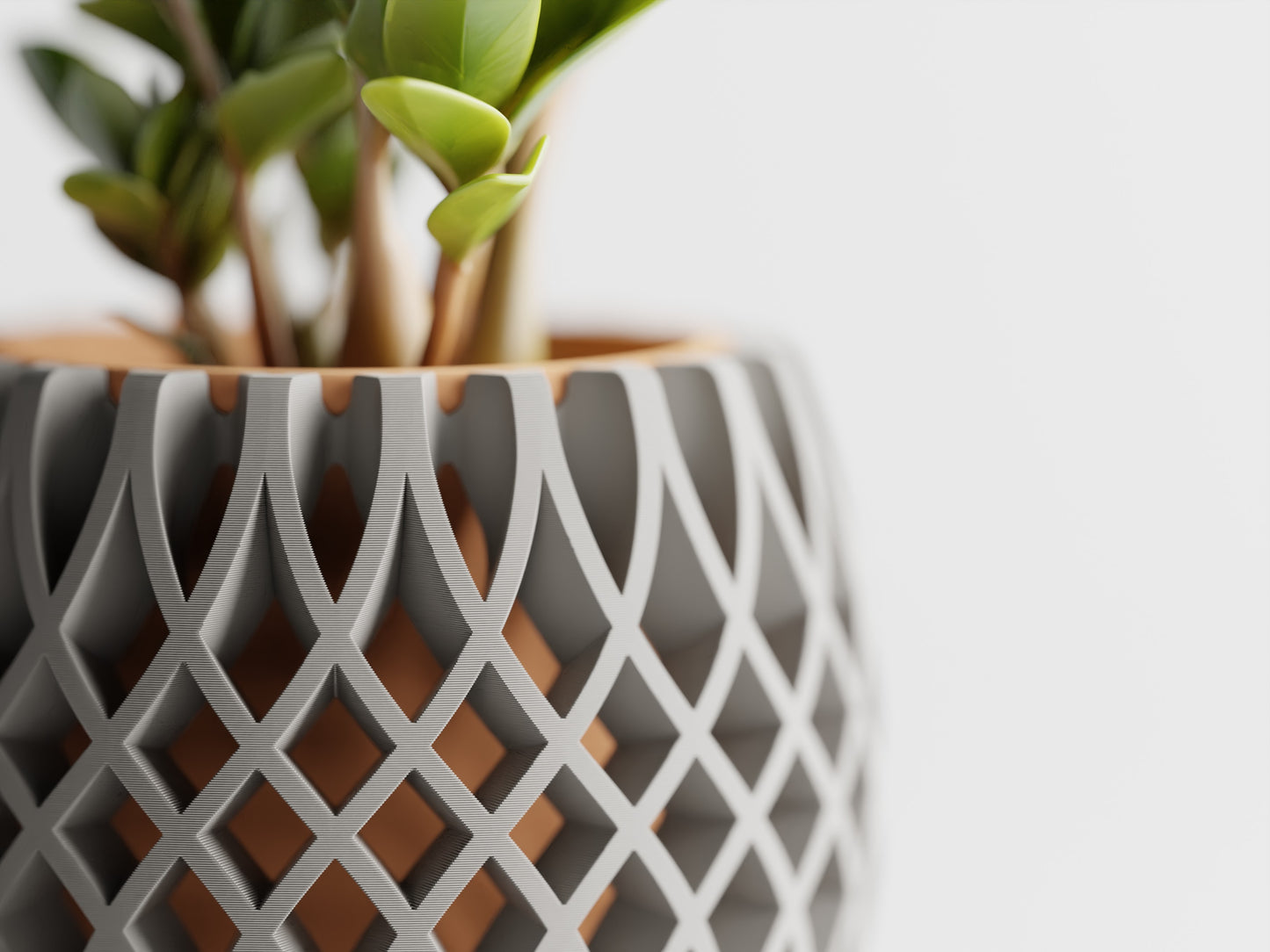 Interweave Two-Tone 3D Printed Pot
