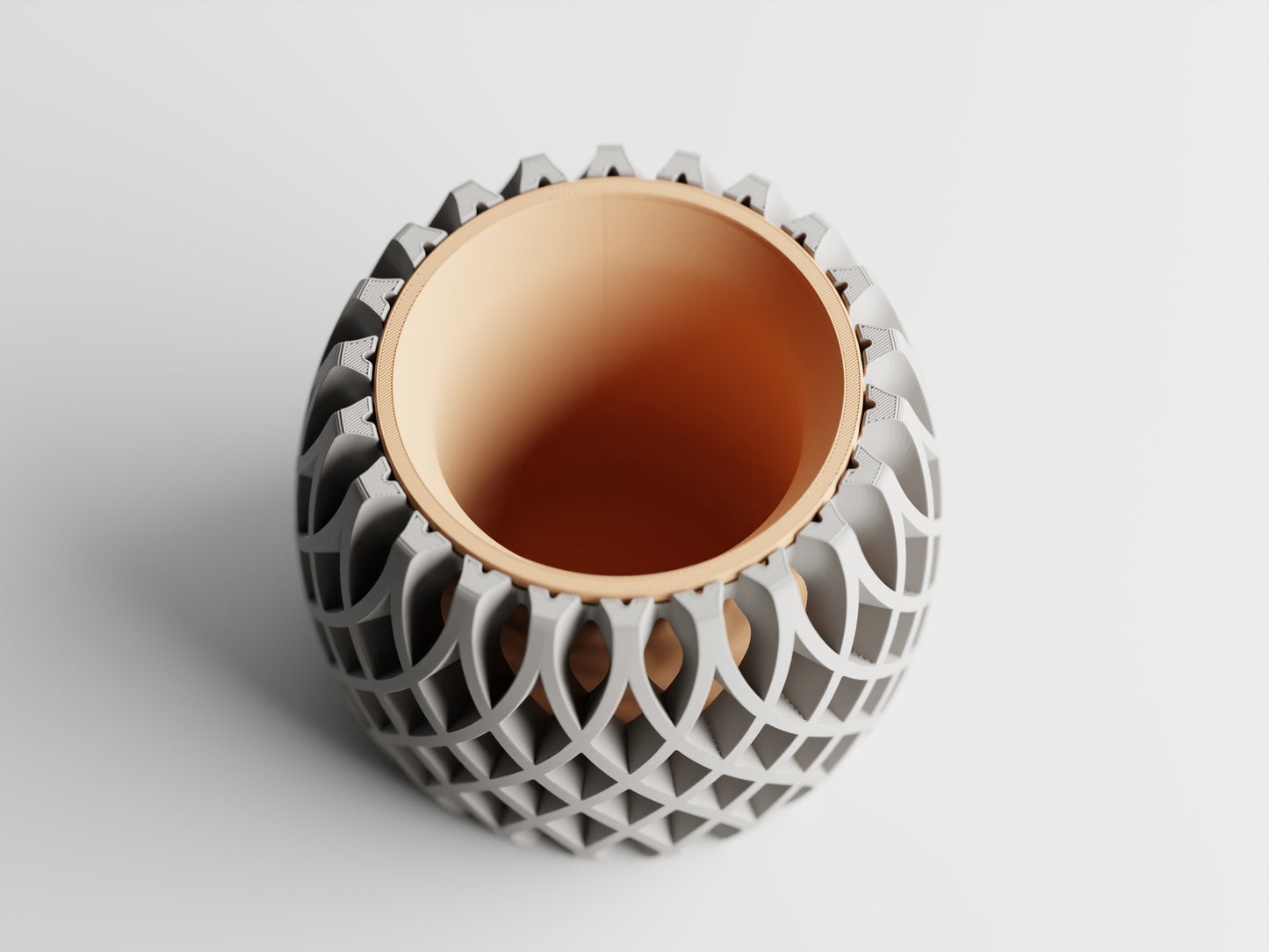 Interweave Two-Tone 3D Printed Pot