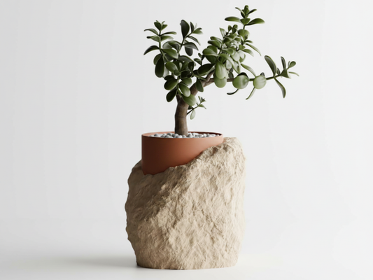 Stratum Two-Tone 3D Printed Pot