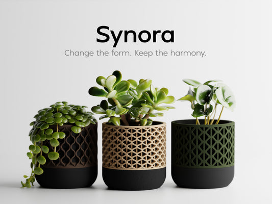 Synora Two-Tone 3D Printed Pot